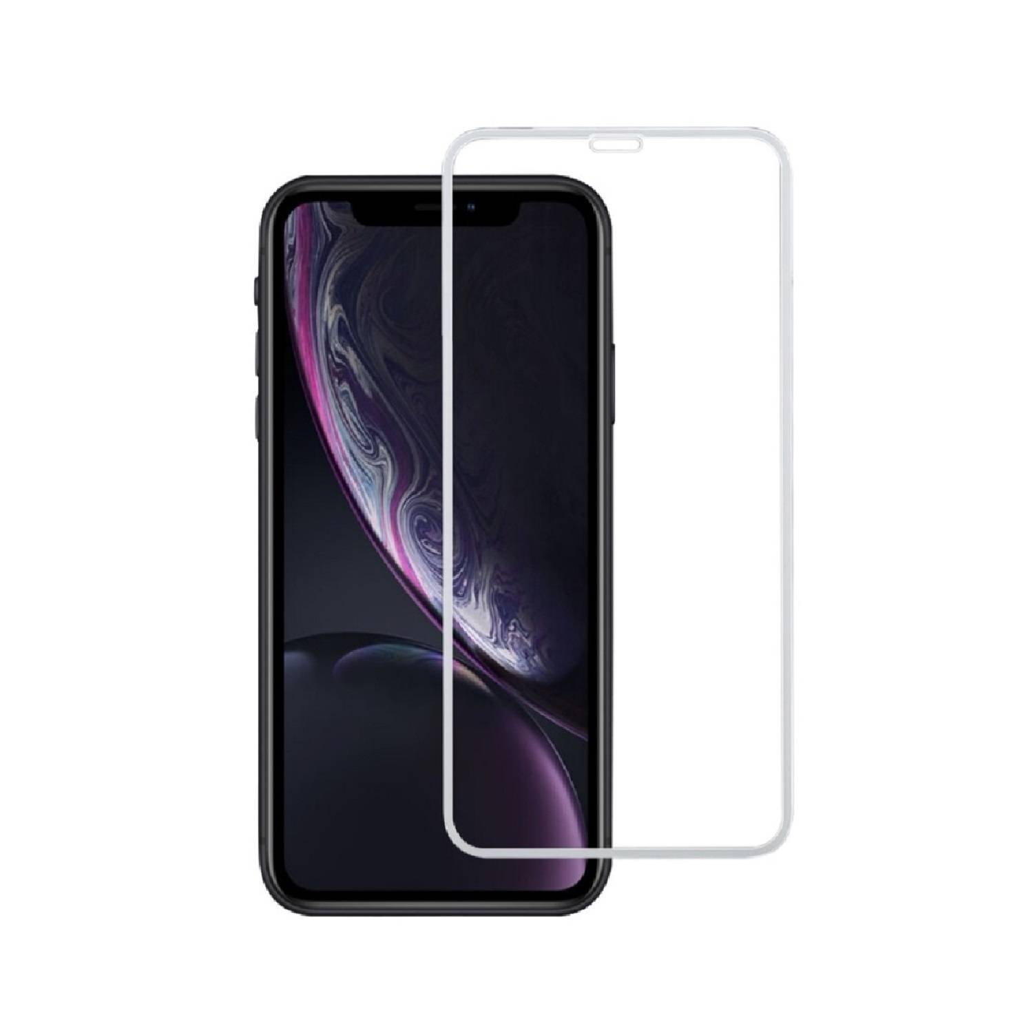2x 9H Hartglas für iPhone XS Max FULL COVER Panzerfolie Displayschutz Weiß Panzerglas Schutzfolie Schutzglas