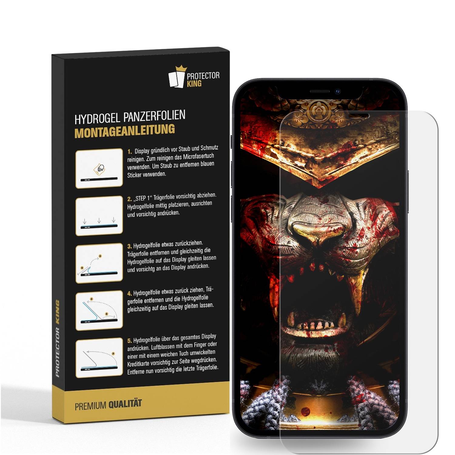 4x Hydrogel-Glass für iPhone X Selbstheilend für Micro Kratzer 3D KLAR Panzerfolie Displayschutz Schutzfolie Screen-Protector