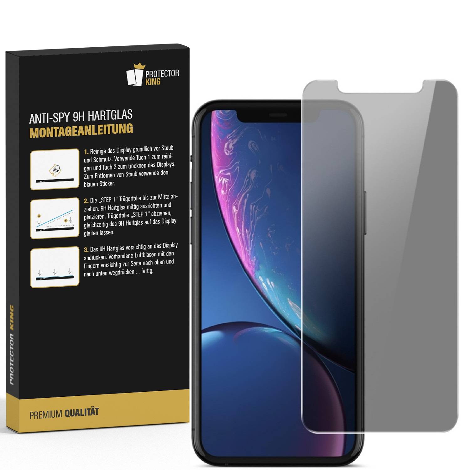 3x Blickschutz 9H Panzerhartglas für iPhone XS ANTI-SPY PRIVACY Displayschutz Panzerfolie Schutzfolie echtes Tempered Panzerglas Schutzglas Screen