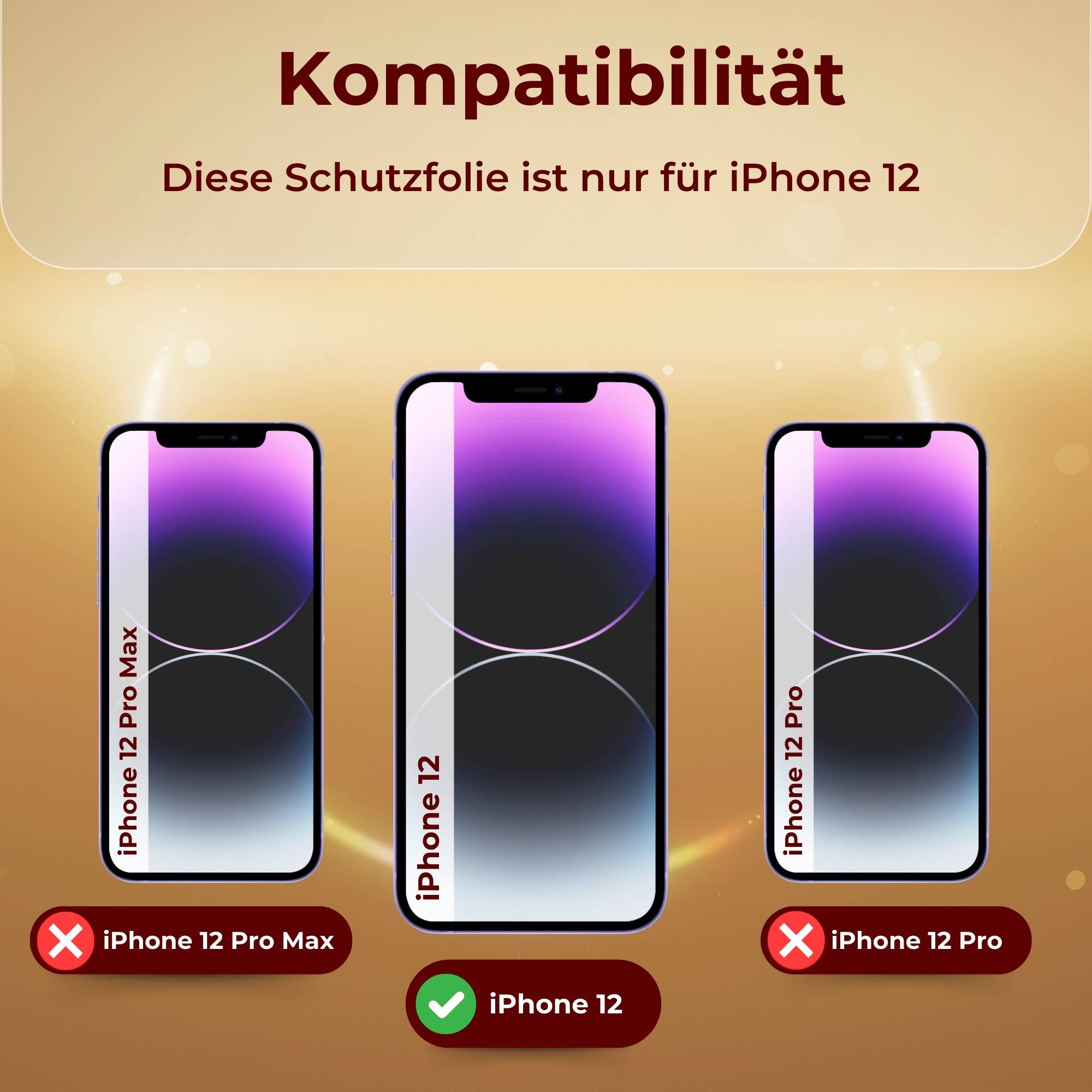 4x 9H Panzerglas für iPhone 12 HD KLAR echtes Tempered Glass Panzerfolie Displayschutz Schutzglas Hartglas Schutzfolie Screen-Protector