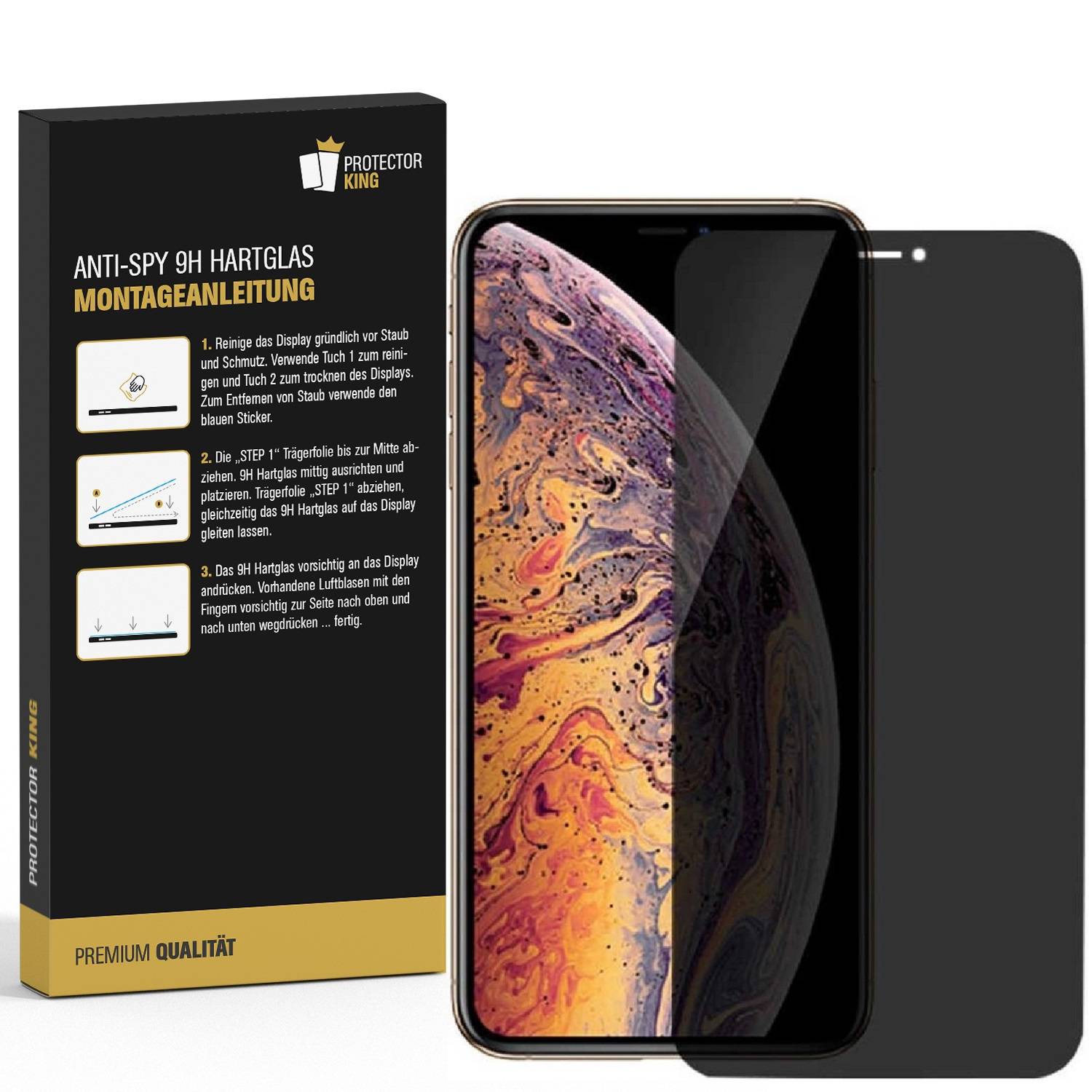 5x Blickschutz 9H Panzerhartglas für iPhone 12 Pro Max 3D KLAR echtes Tempered Panzerglas Schutzglas Schutzfolie Privacy Anti-Spy Screen Protector