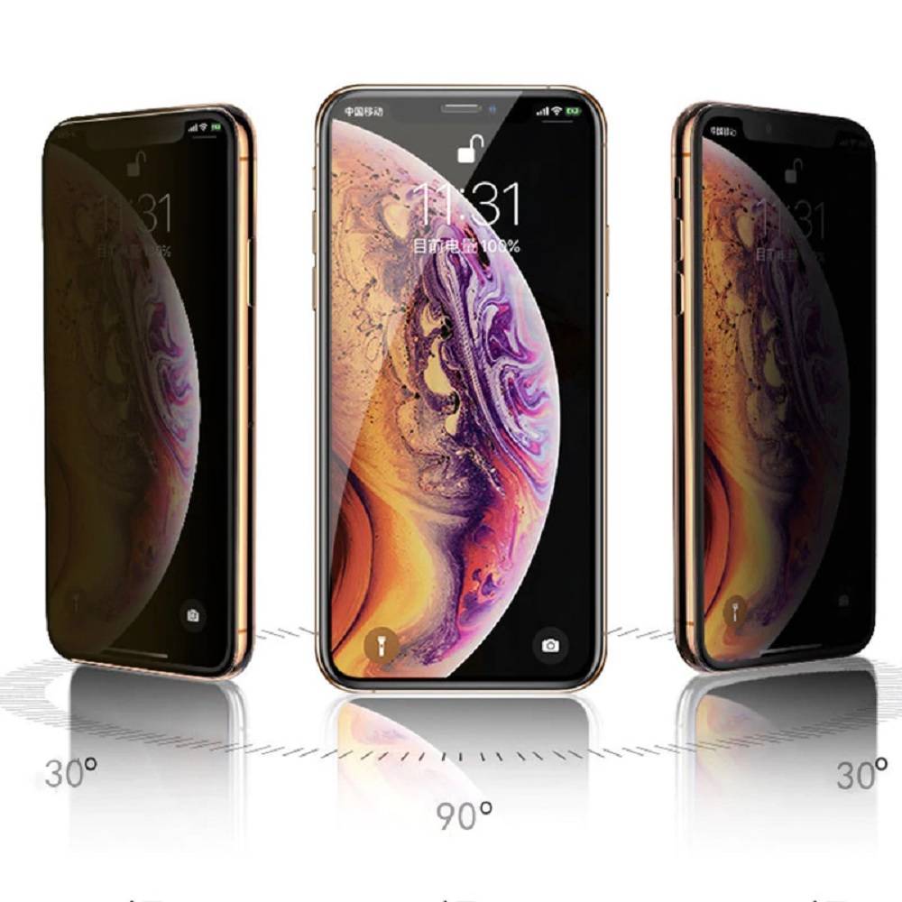 6x Blickschutz 9H Panzerhartglas für iPhone 12 Pro Max 3D KLAR echtes Tempered Panzerglas Schutzglas Schutzfolie Privacy Anti-Spy Screen Protector