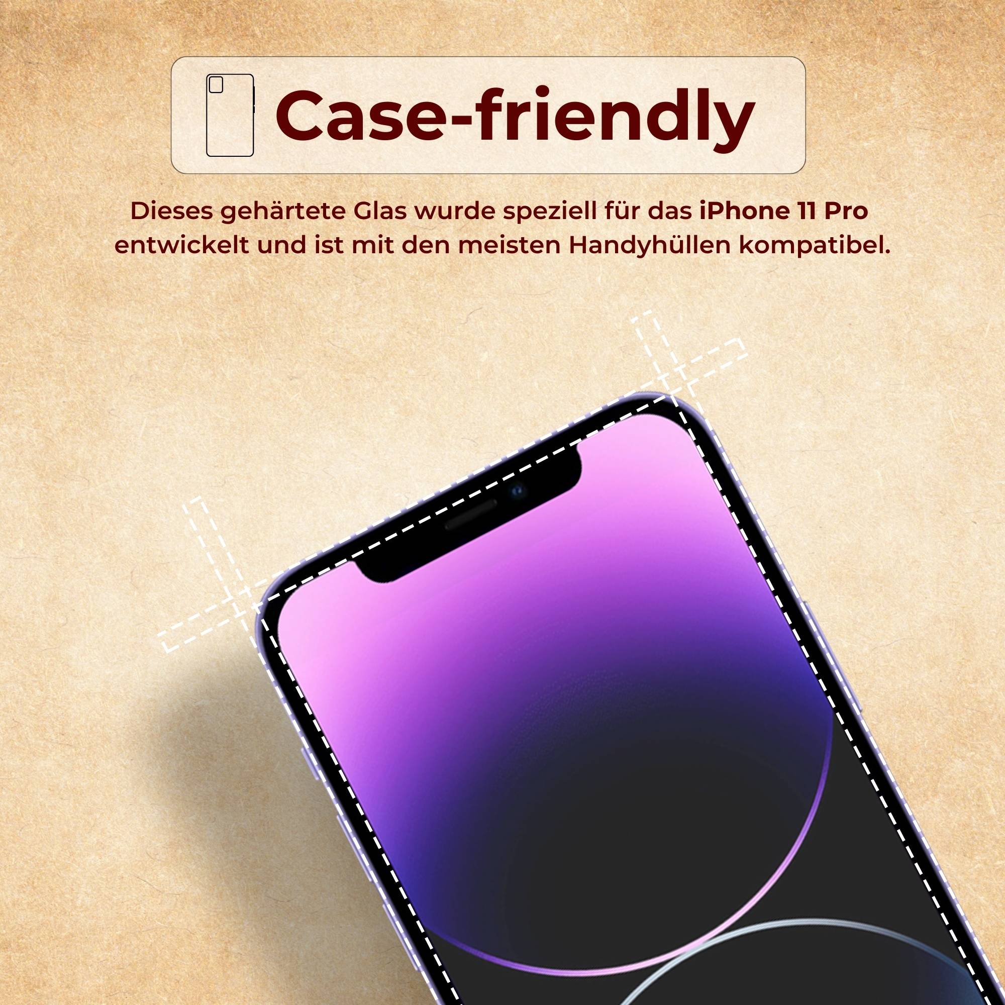 3x 9H Panzerglas für iPhone 11 Pro HD KLAR echtes Tempered Glass Panzerfolie Displayschutz Schutzglas Hartglas Schutzfolie Screen-Protector