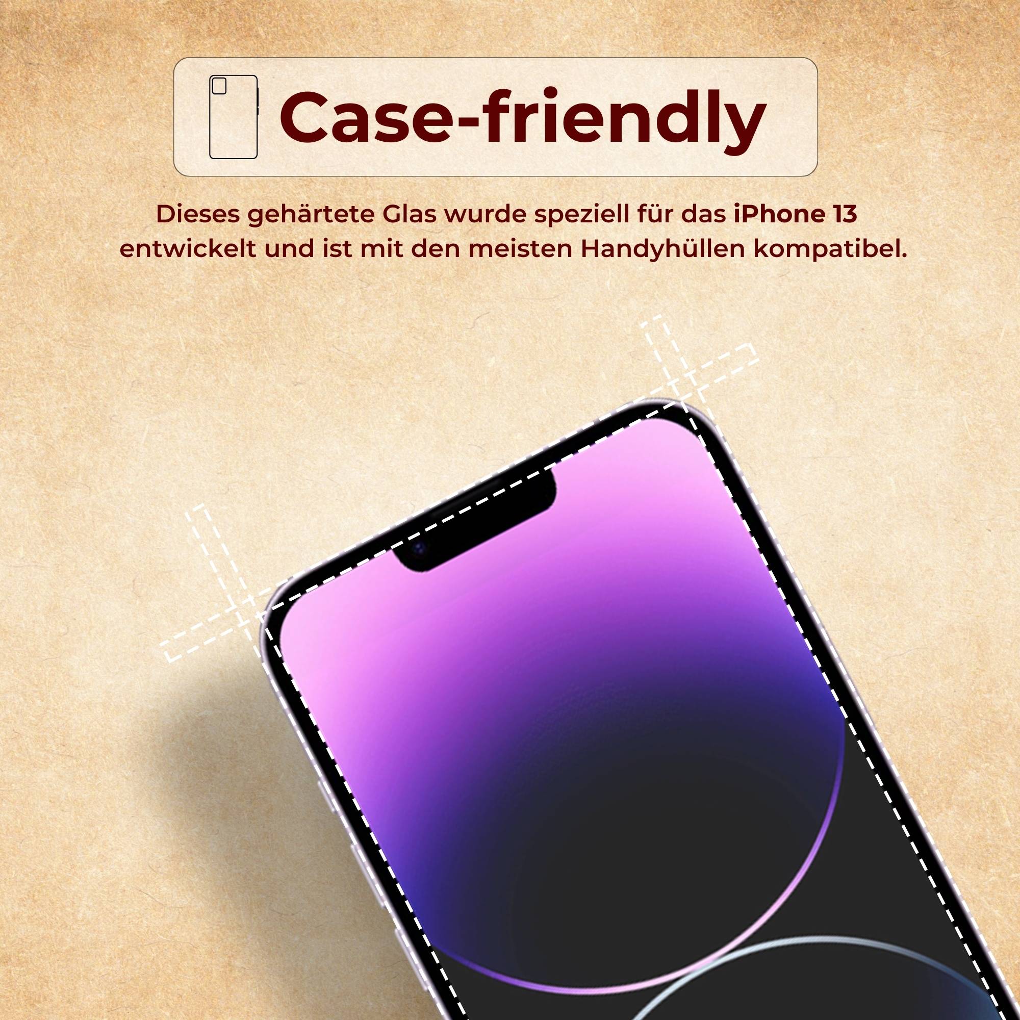 2x 9H Panzerglas für iPhone 13 HD KLAR echtes Tempered Glass Panzerfolie Displayschutz Schutzglas Hartglas Schutzfolie Screen-Protector