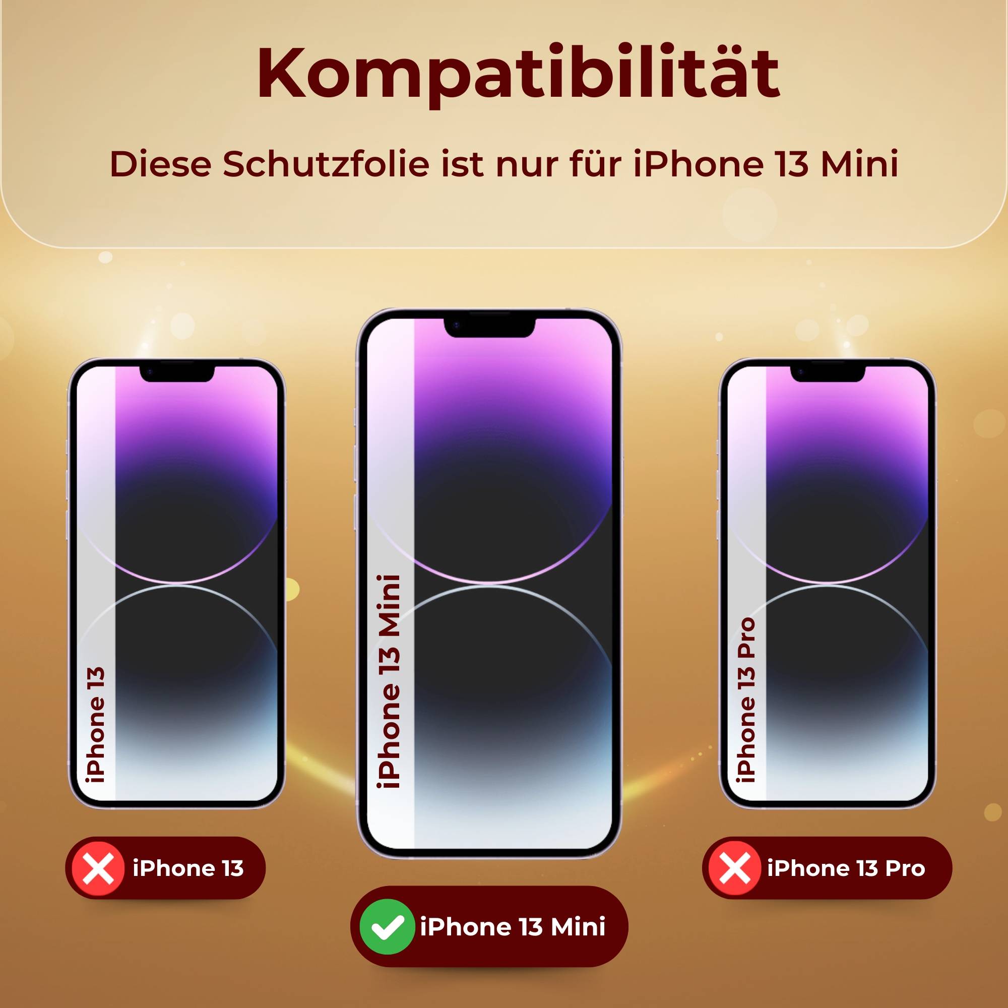 4x 9H Panzerglas für iPhone 13 Mini HD KLAR echtes Tempered Glass Panzerfolie Displayschutz Schutzglas Hartglas Schutzfolie Screen-Protector