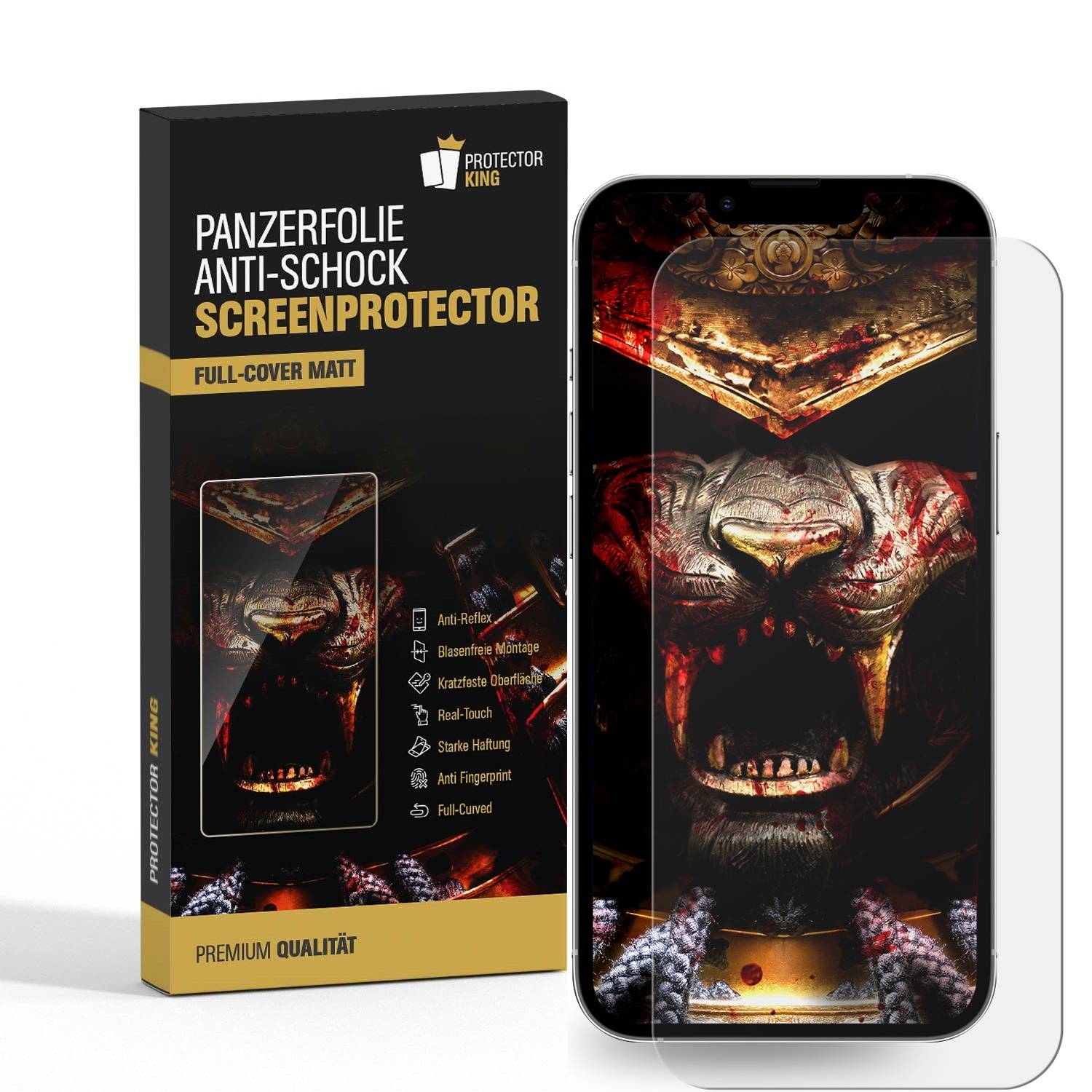 2x 9H Panzerglas für iPhone 15 Nano-Glass MATT entspiegelt Displayschutz Schutzglas Schutzfolie Panzerfolie Screen-Protector ANTI-SHOK ANTI-BRUCH-AN