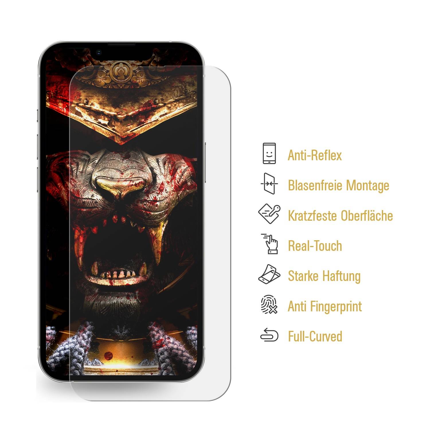 2x Panzerfolie für iPhone 13 ANTI-SHOCK Displayschutz Schutzfolie MATT ANTI-REFLEX ENTSPIEGELT
