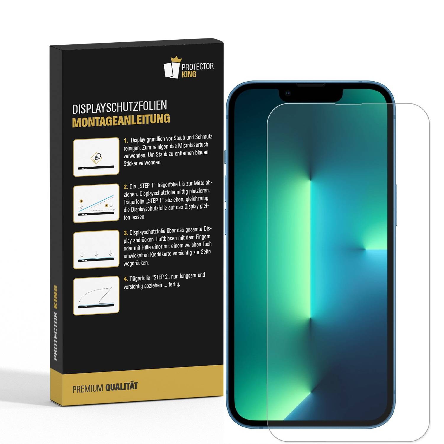2x Panzerfolie für iPhone 13 Pro ANTI-SHOCK Displayschutz Schutzfolie MATT ANTI-REFLEX ENTSPIEGELT