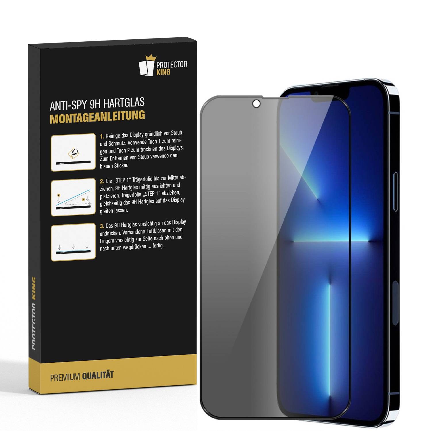 6x Blickschutz 9H Panzerhartglas für iPhone 13 Mini ANTI-SPY PRIVACY Displayschutz Panzerfolie Schutzfolie echtes Tempered Panzerglas Schutzglas