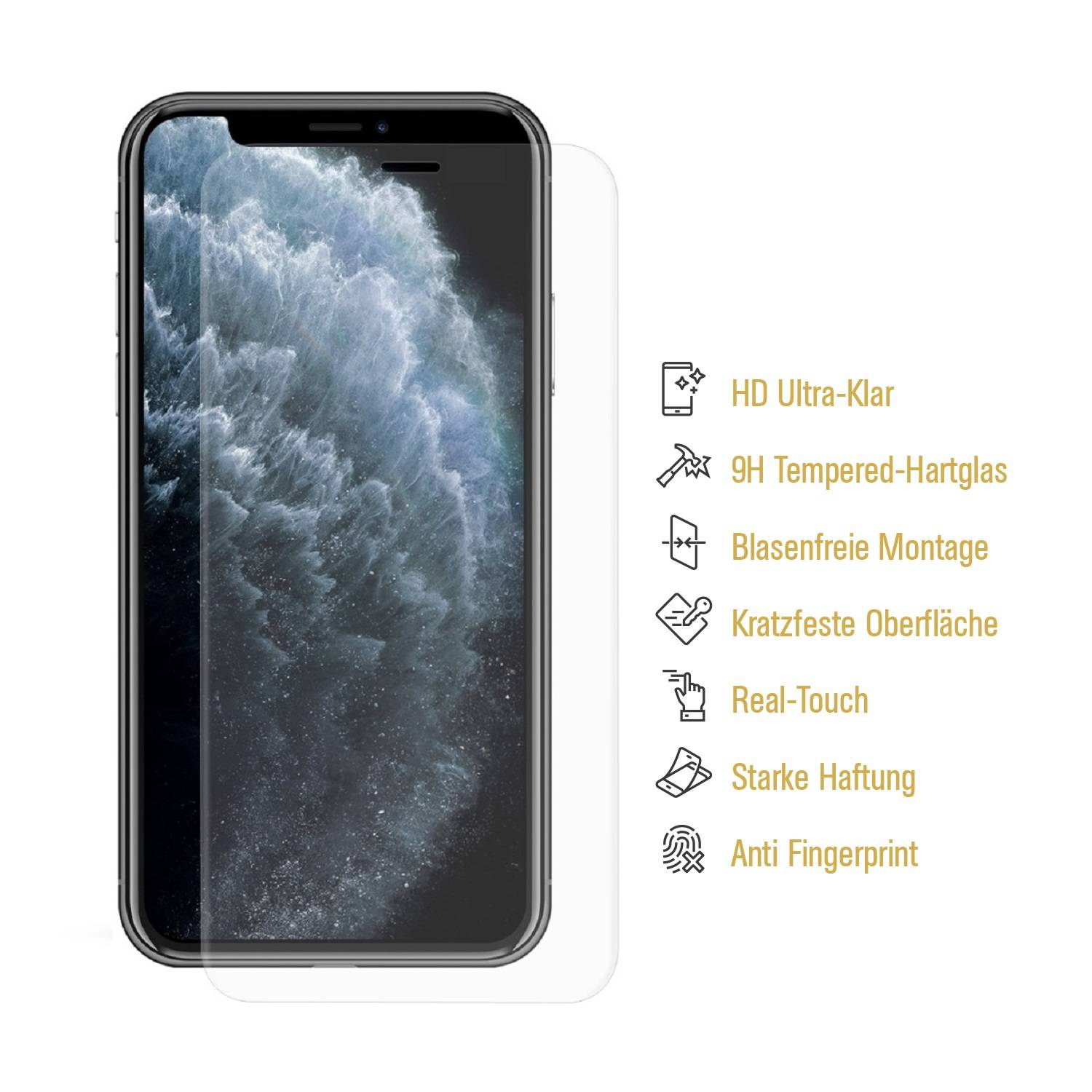 2x 9H Panzerglas für iPhone 11 Pro 3D A++ kristallklar Displayschutz Panzerfolie Schutzfolie Schutzglas echtes Tempered Glass Screen-Protector