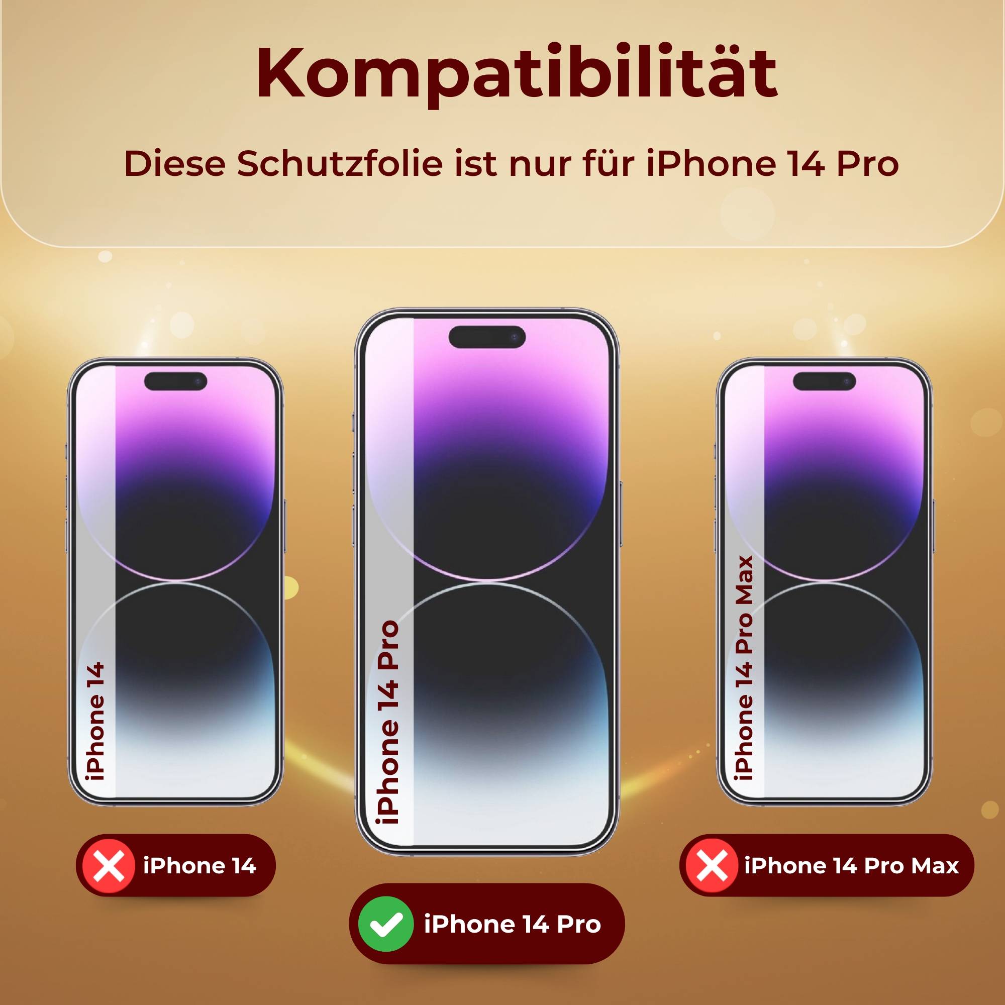 6x 9H Panzerglas für iPhone 14 Pro HD KLAR echtes Tempered Glass Panzerfolie Displayschutz Schutzglas Hartglas Schutzfolie Screen-Protector