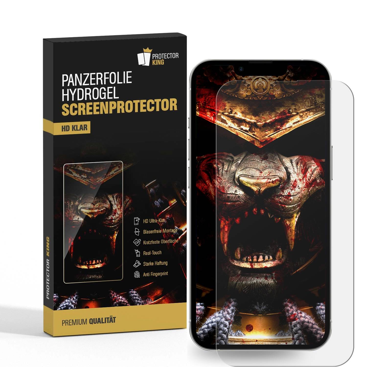 4x Hydrogel-Glass für iPhone 14 Selbstheilend für Micro Kratzer 3D KLAR Panzerfolie Displayschutz Schutzfolie Screen-Protector