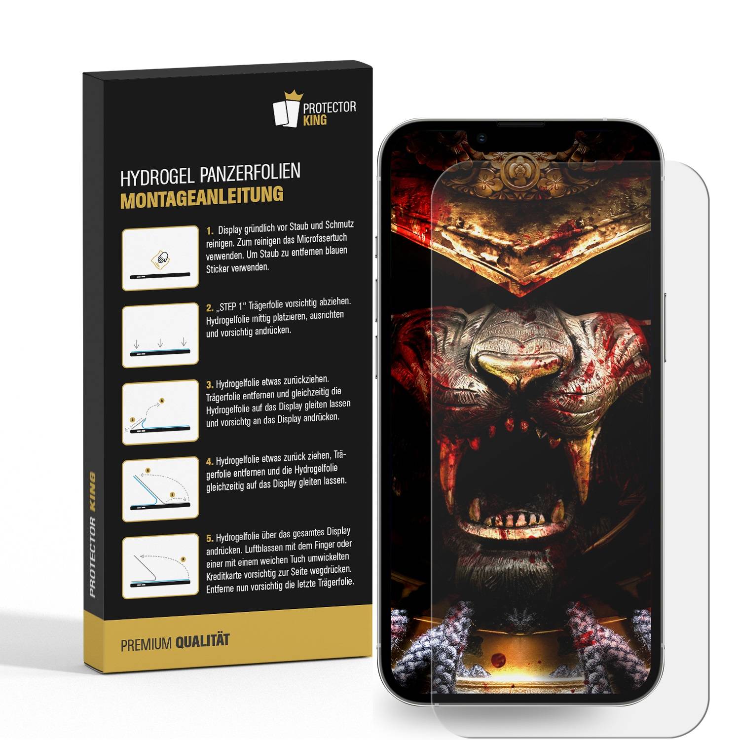 3x Hydrogel-Glass für iPhone 15 Pro Max Selbstheilend für Micro Kratzer 3D KLAR Panzerfolie Displayschutz Schutzfolie Screen-Protector