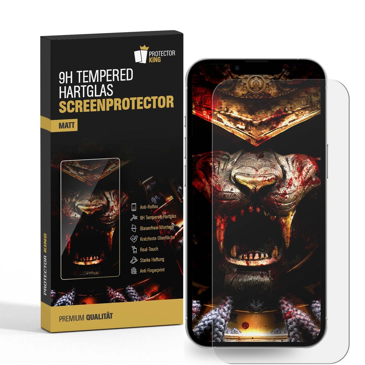 2x 9H Panzerglas für iPhone 14 Pro Max Displayschutz Schutzglas MATT ANTI-REFLEX ENTSPIEGELT Schutzfolie Displayglas Hartglas Tempered Glasfolie