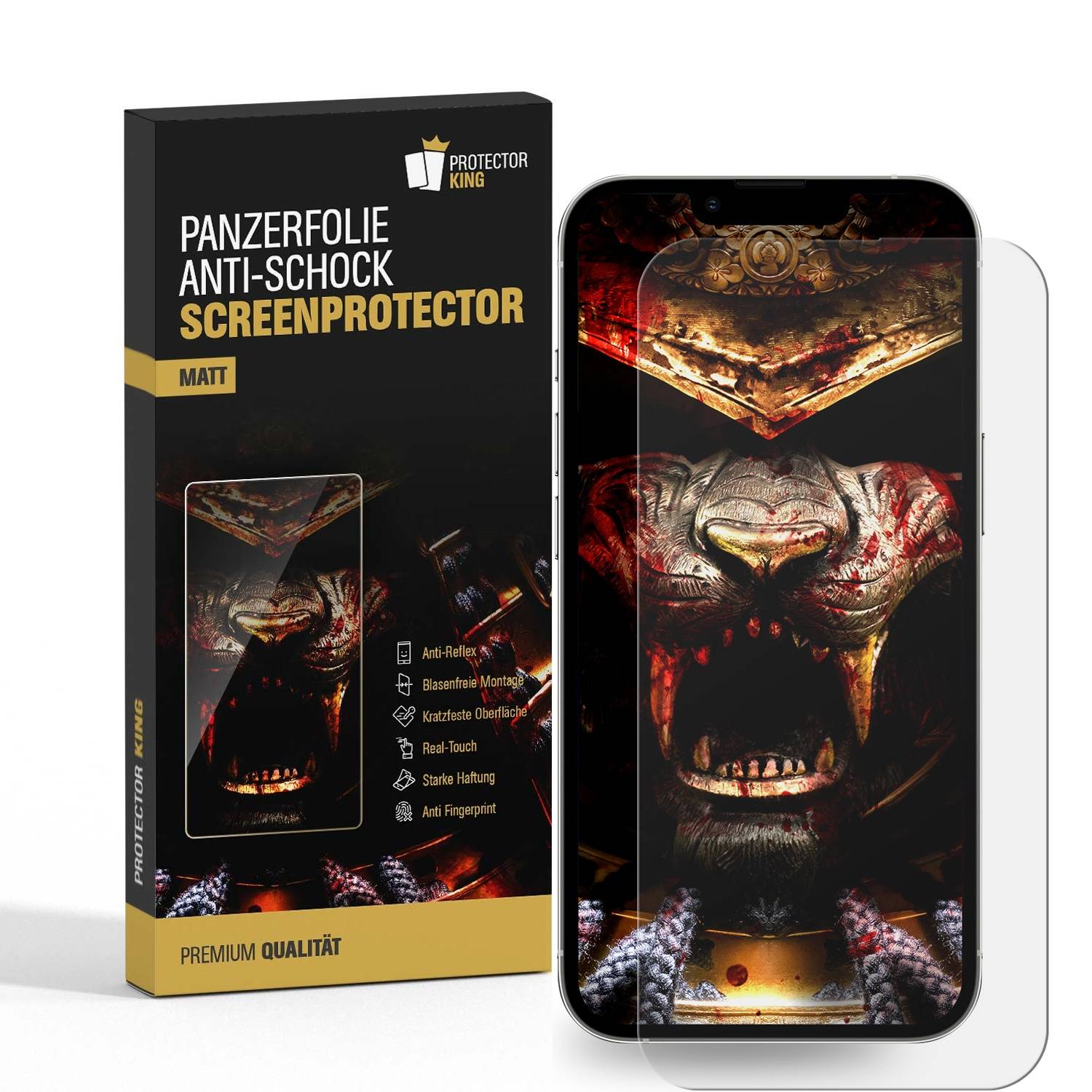 2x 9H Panzernanoglas für iPhone 14 MATT ENTSPIEGELT Displayschutz Schutzfolie Panzerglas Schutzglas ANTI-KRATZ/ ANTI-BRUCH/ ANTI-SCHMUTZ