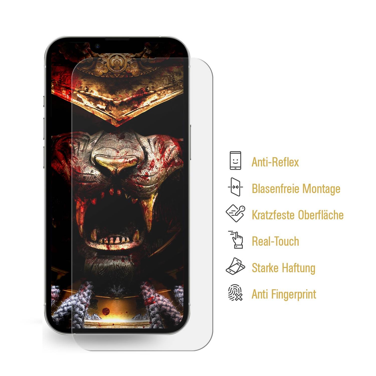 2x 9H Panzernanoglas für iPhone 14 MATT ENTSPIEGELT Displayschutz Schutzfolie Panzerglas Schutzglas ANTI-KRATZ/ ANTI-BRUCH/ ANTI-SCHMUTZ