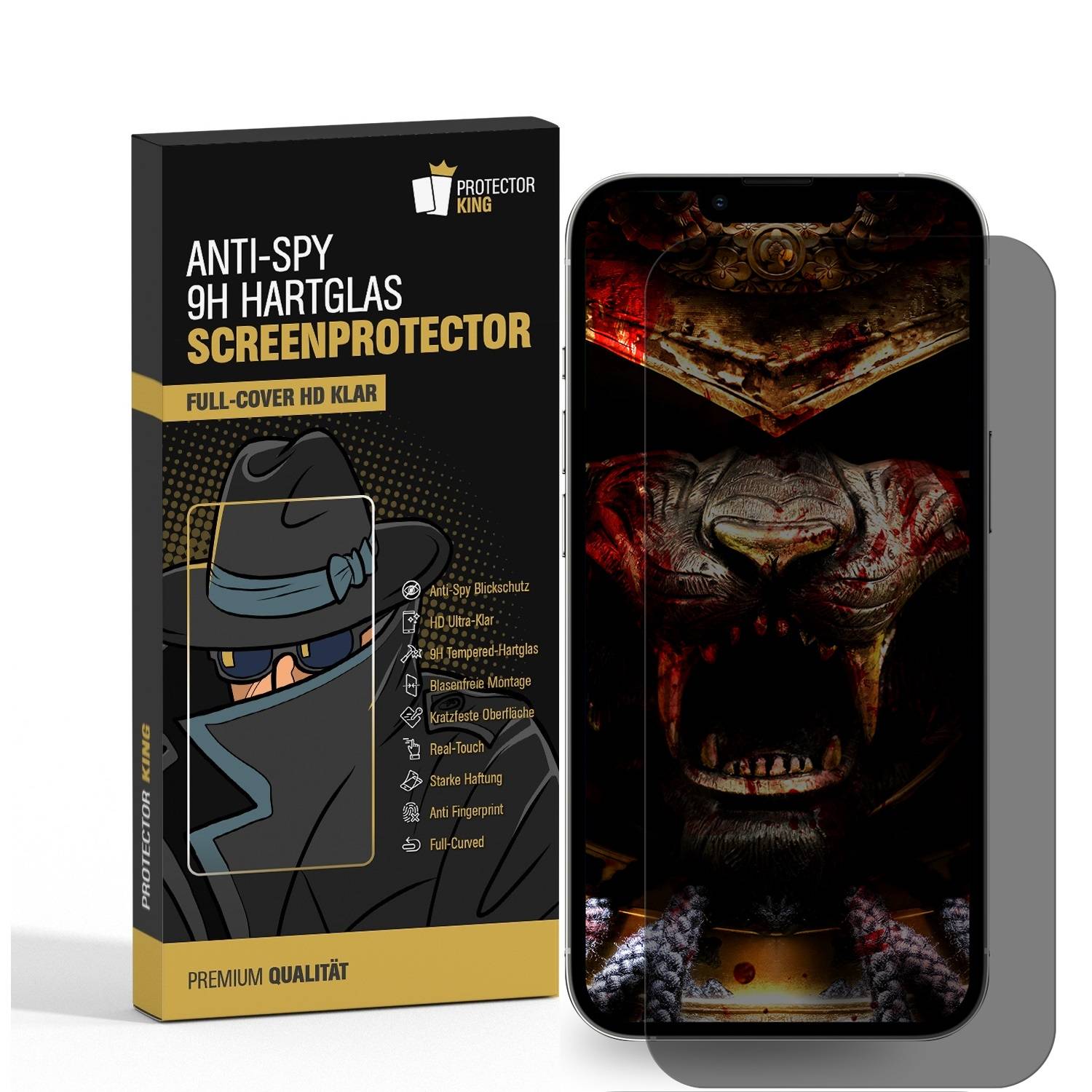4x Blickschutz 9H Panzerhartglas für iPhone 15 Pro Max ANTI-SPIONAGE ANTI-SPY PRIVACY Displayschutz Schutzglas Panzerfolie Schutzfolie Displayglas