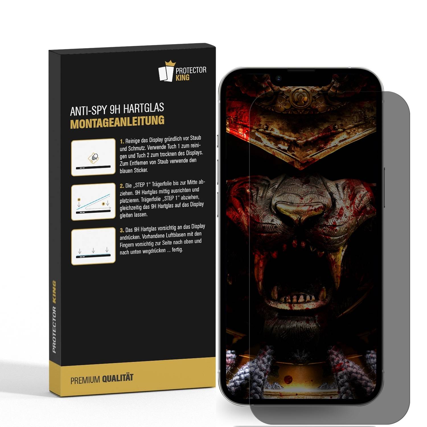 1x Blickschutz 9H Panzerhartglas für iPhone 14 ANTI-SPY PRIVACY Displayschutz Panzerfolie Schutzfolie echtes Tempered Panzerglas Schutzglas Screen