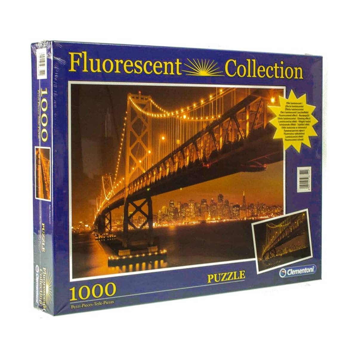 Clementoni - High Quality Collection Puzzle - San Francisco (1000 Teile, floureszierend)