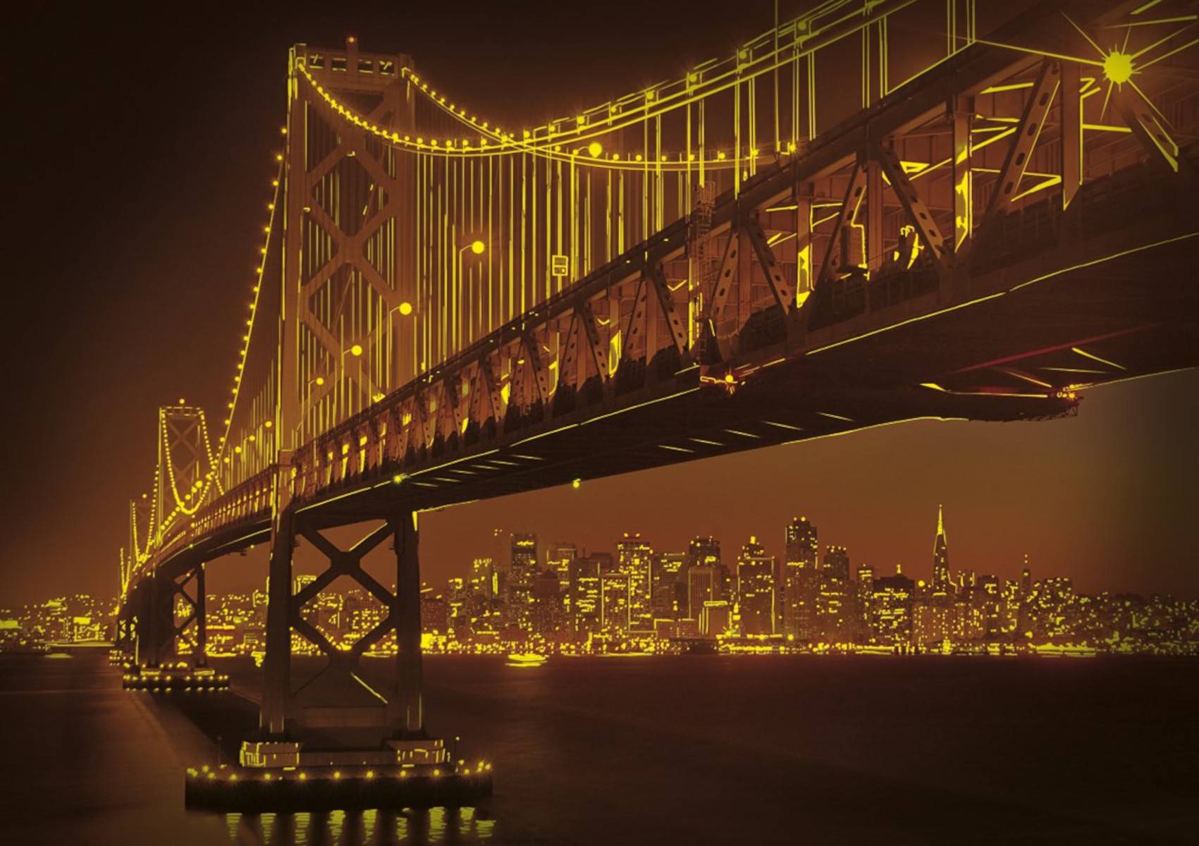 Clementoni - High Quality Collection Puzzle - San Francisco (1000 Teile, floureszierend)