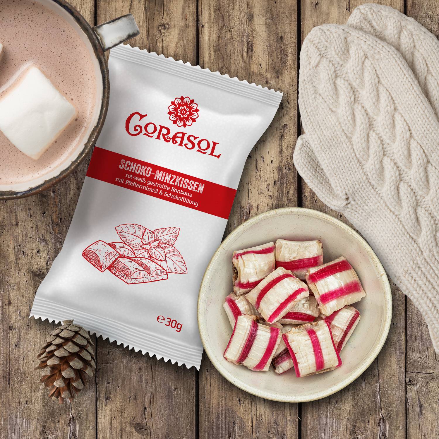 Corasol Premium Bonbons Adventskalender mit nostalgischen Süßigkeiten (720 g)