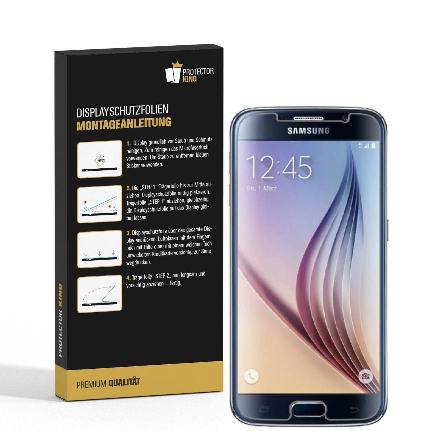 2x Displayschutzfolie für Samsung Galaxy S6 ANTI-REFLEX Displayfolie MATT
