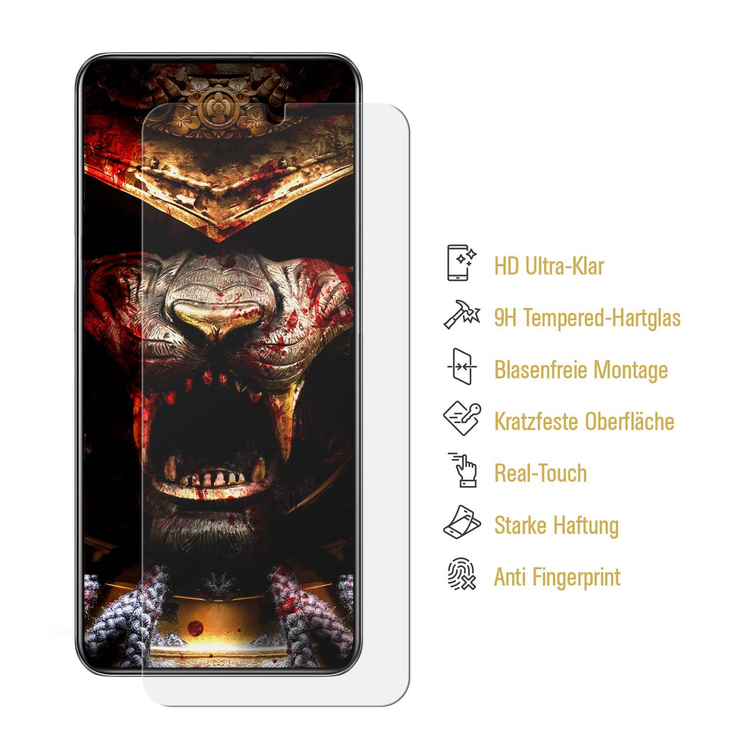 3x 3D A++ 9H Panzerglas für Samsung Galaxy A50 Displayschutz Panzerfolie Schutzfolie Hartglas Schutzglas Displayglas Tempered Glasfolie
