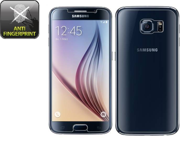 2x Displayschutzfolie für Samsung Galaxy S6 ANTI-REFLEX Displayfolie MATT F/B