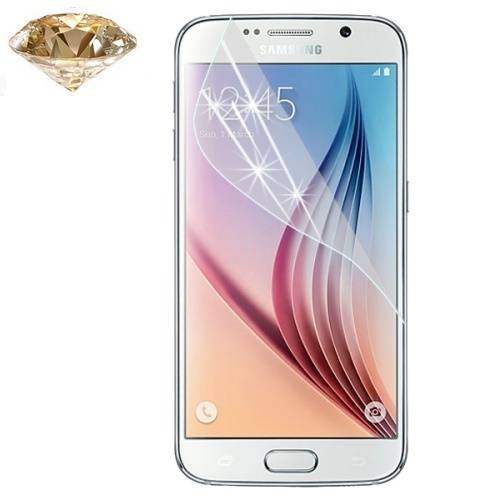 3x Displayschutzfolie Schutzfolie GOLD Diamant Glitzer für Samsung Galaxy S6 KLAR
