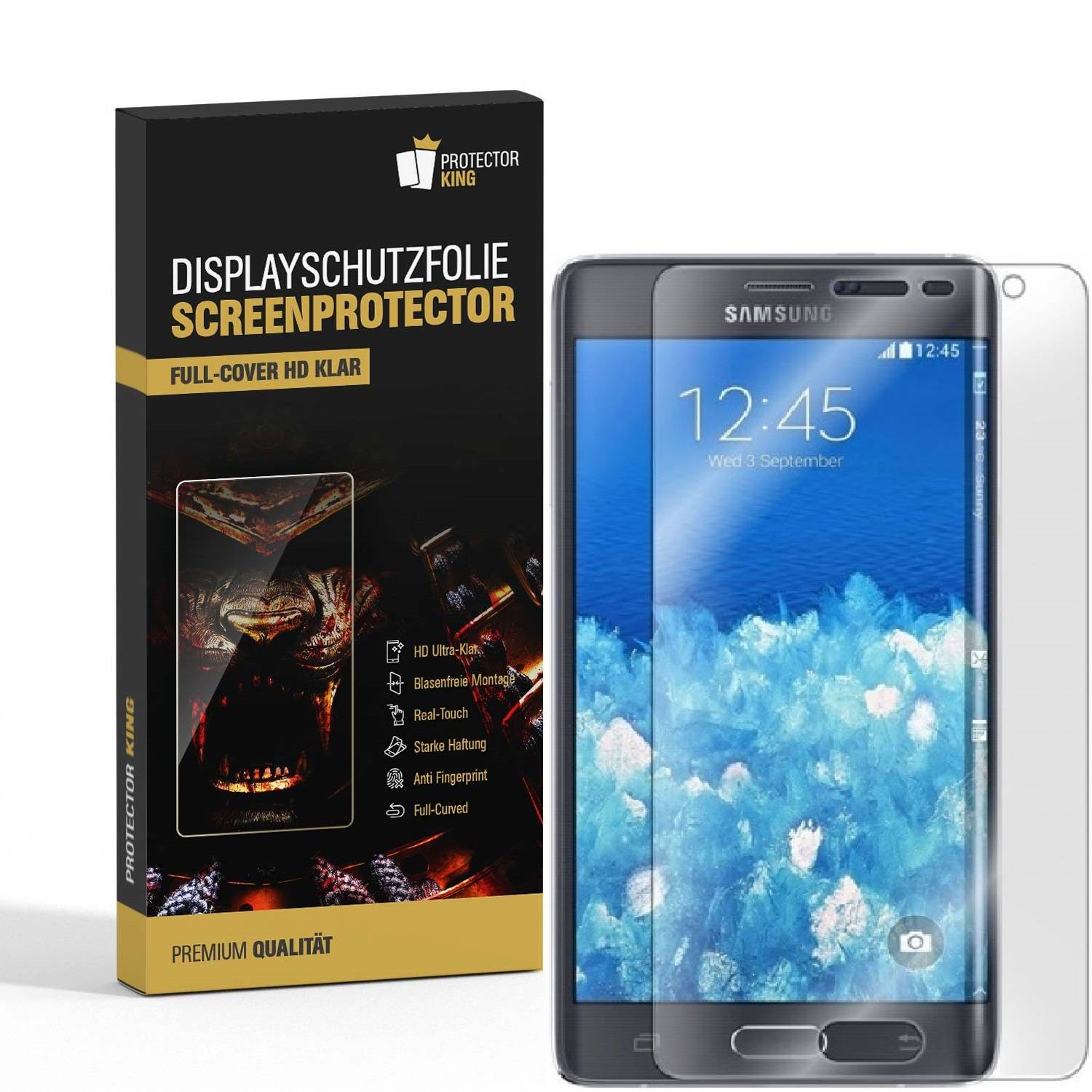 2x Displayschutzfolie für Samsung Galaxy Note Edge FULL COVER Displayfolie KLAR
