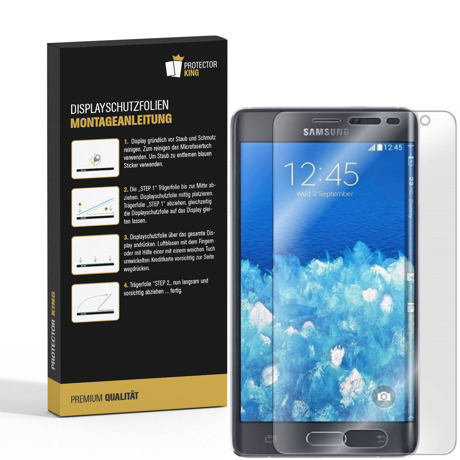 6x Displayschutzfolie für Samsung Galaxy Note Edge FULL COVER Displayfolie KLAR