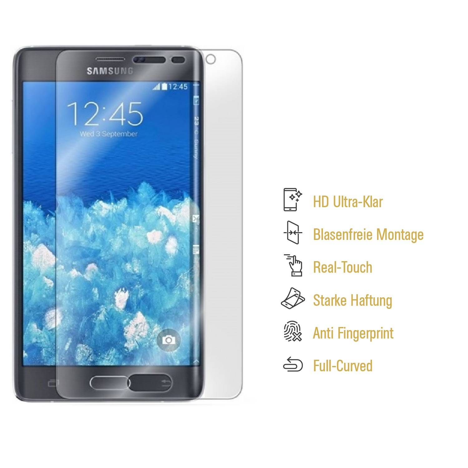 6x Displayschutzfolie für Samsung Galaxy Note Edge FULL COVER Displayfolie KLAR