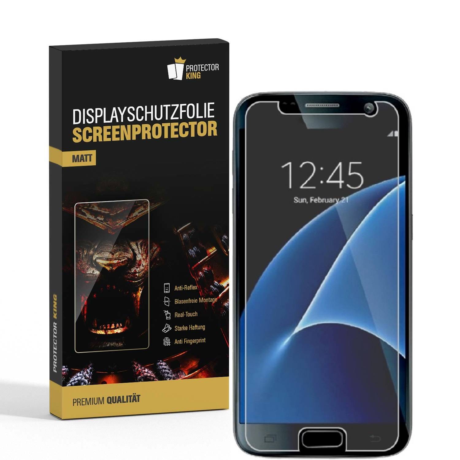 2x Displayfolie für Samsung Galaxy S7 ANTI-REFLEX Displayschutzfolie Display MATT