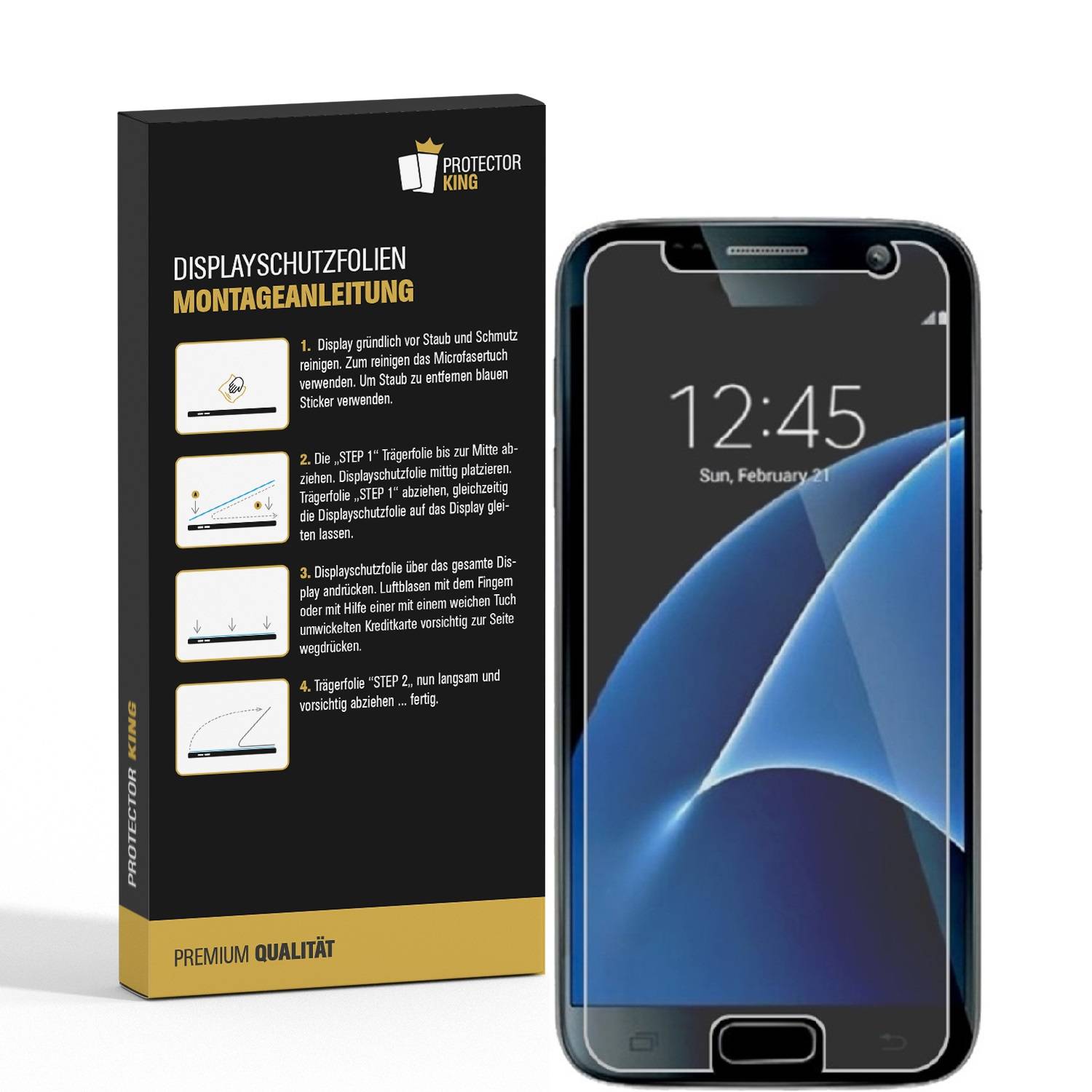 2x Displayfolie für Samsung Galaxy S7 ANTI-REFLEX Displayschutzfolie Display MATT