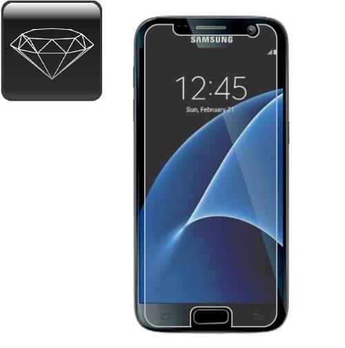 2x Displayschutzfolie Schutzfolie silber Diamant Glitzer für Samsung Galaxy S7 KLAR