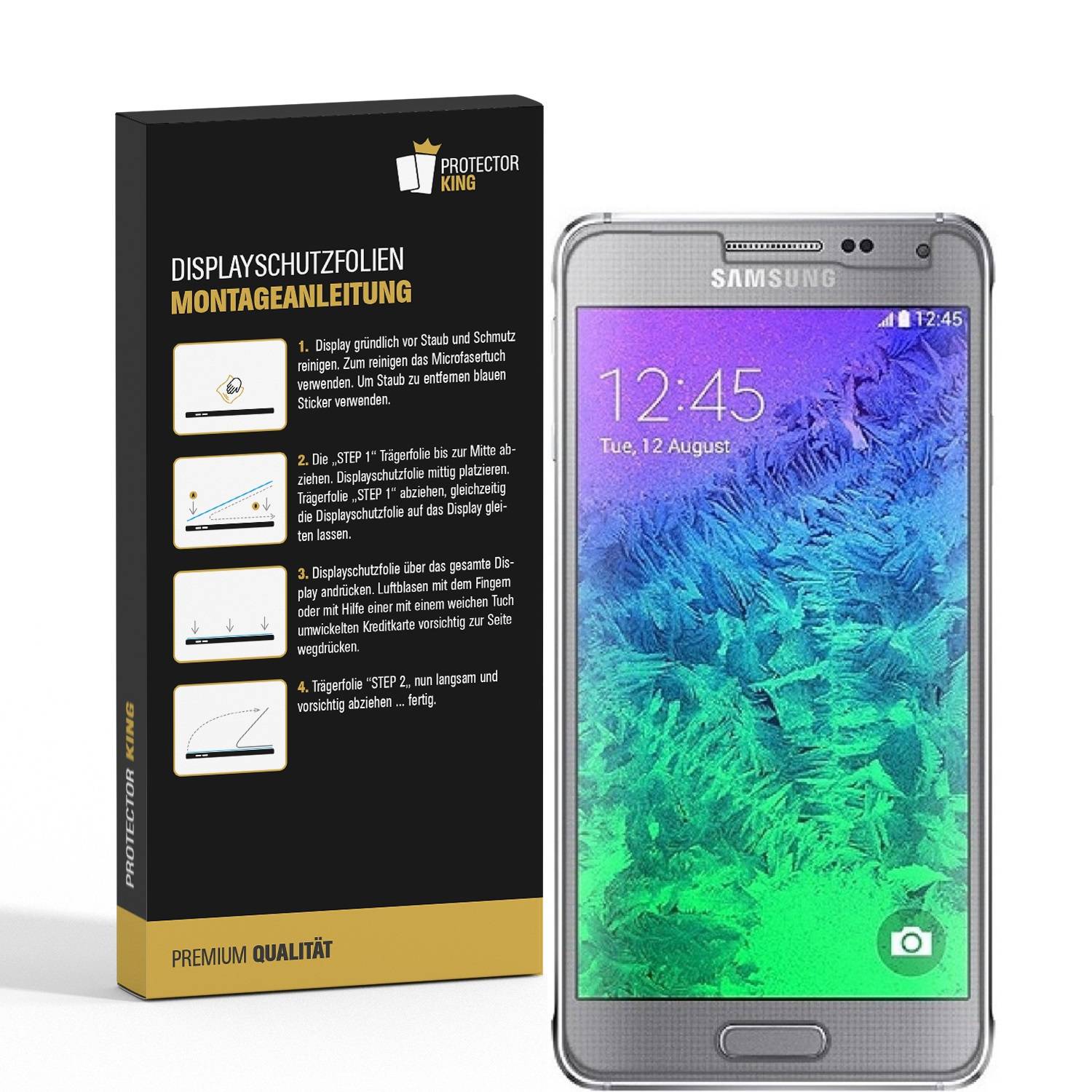 2x Displayschutzfolie für Samsung Galaxy Alpha Displayfolie Schutzfolie HD KLAR