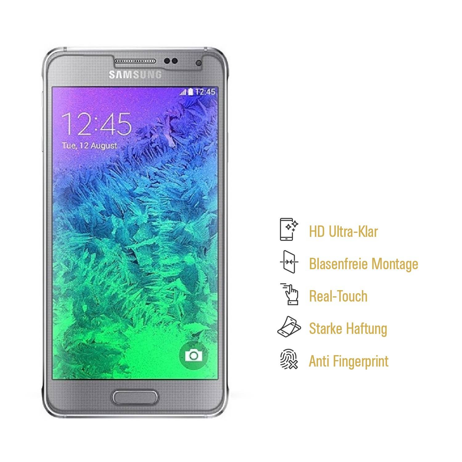 4x Displayschutzfolie für Samsung Galaxy Alpha Displayfolie Schutzfolie HD KLAR