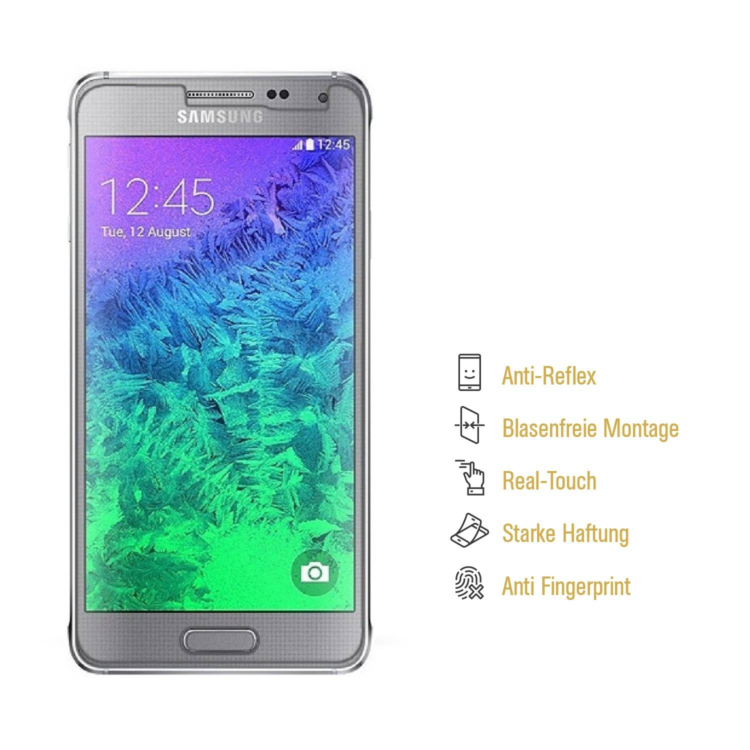 6x Displayschutzfolie für Samsung Galaxy Alpha ANTI-REFLEX Displayfolie MATT