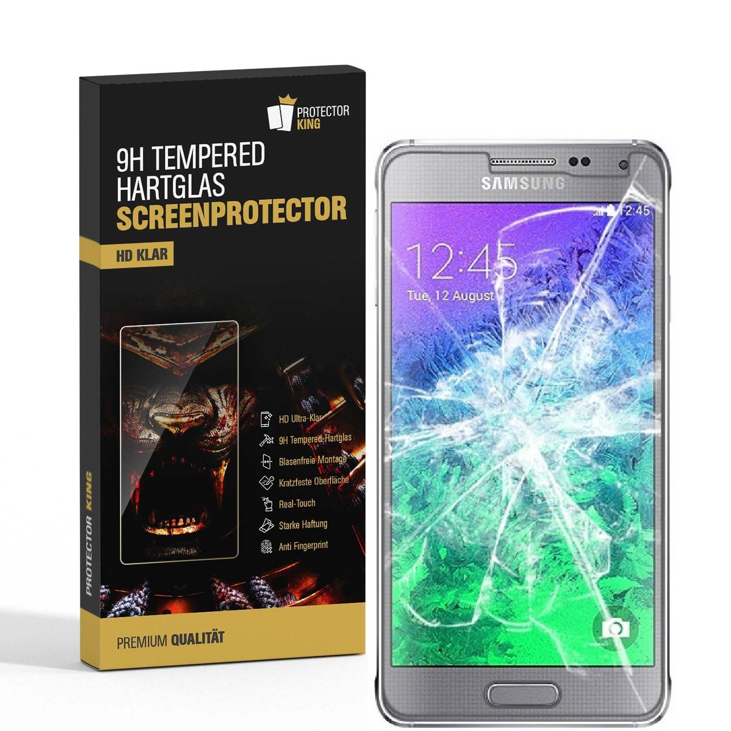 3x 9H Hartglasfolie für Samsung Galaxy Alpha Panzerfolie Displayschutzfolie KLAR