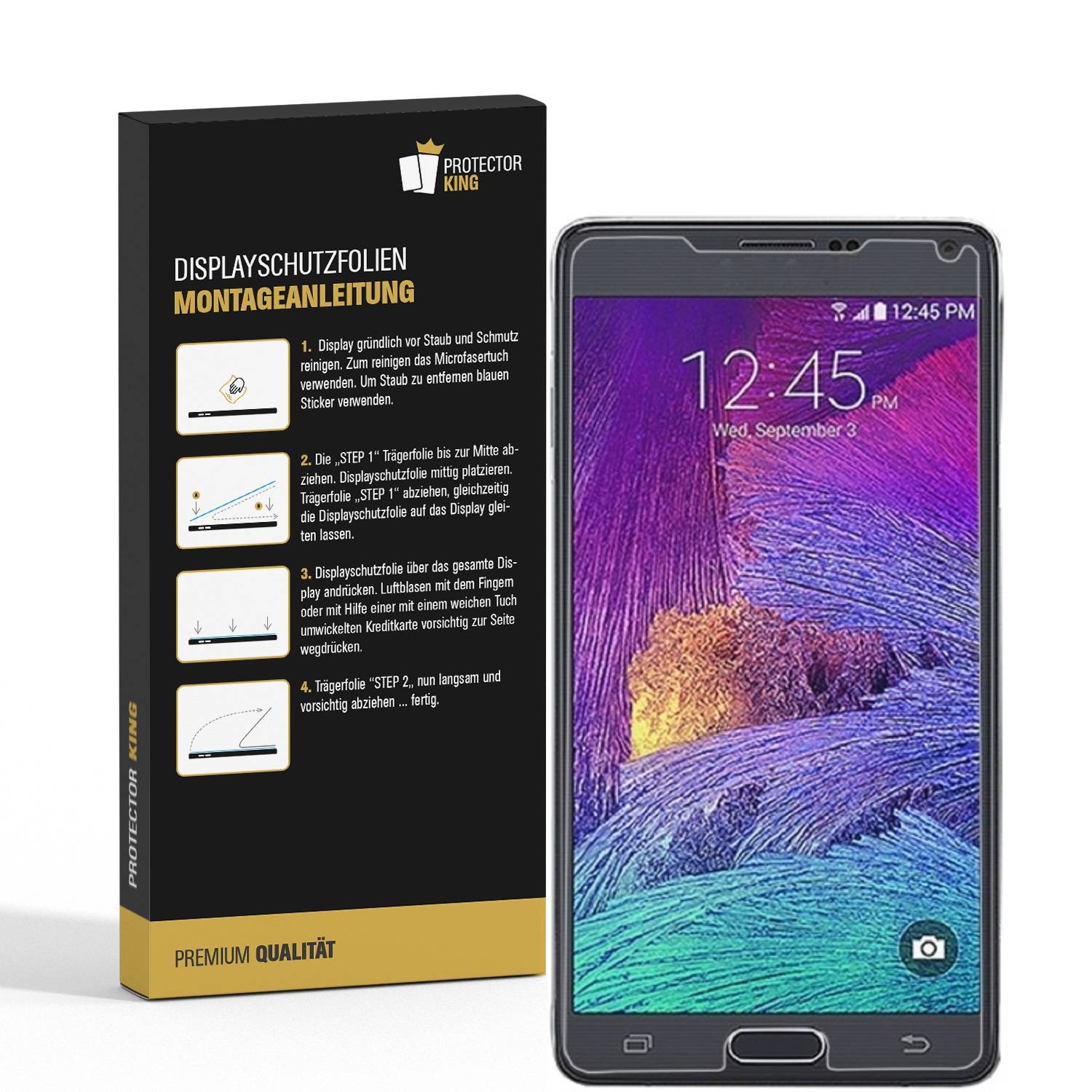 4x Displayschutzfolie für Samsung Galaxy Note 4 ANTI-REFLEX Schutzfolie MATT