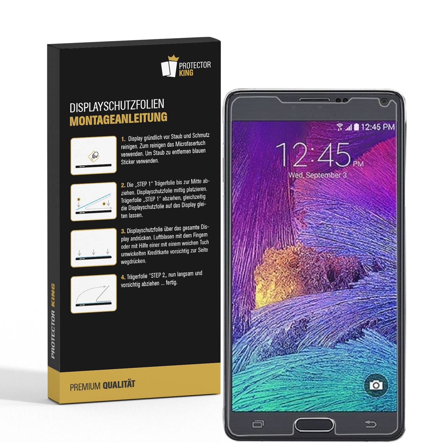 6x 9H Nano-Glass für Samsung Galaxy Note 4 3D KLAR Anti-Shock Anti-Bruch Anti-Stoß Anti-Schmutz Panzernanoglas Displayschutz Schutzfolie Panzerfolie