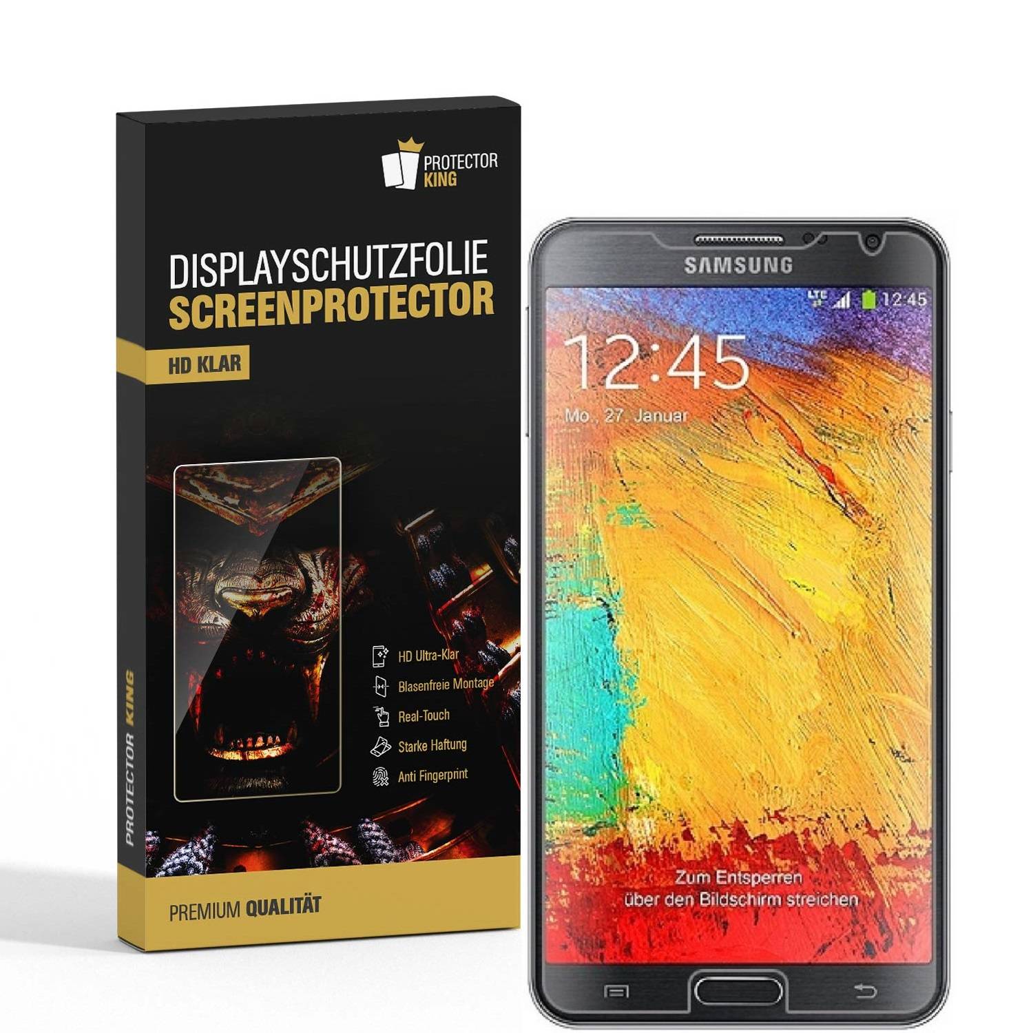 3x Displayschutzfolie für Samsung Galaxy Note 3 Displayfolie Schutzfolie HD KLAR