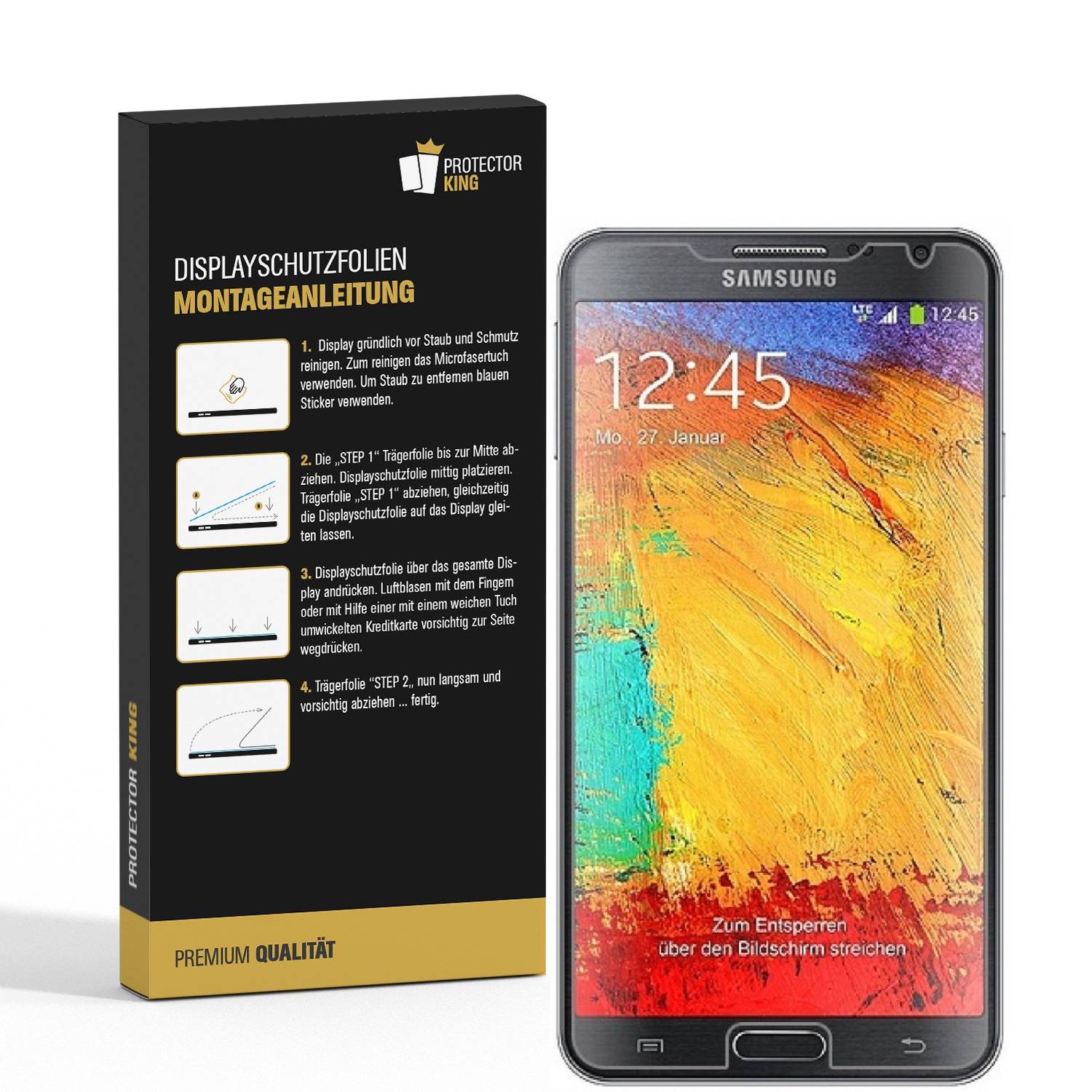 4x Displayschutzfolie für Samsung Galaxy Note 3 ANTI-REFLEX Schutzfolie MATT
