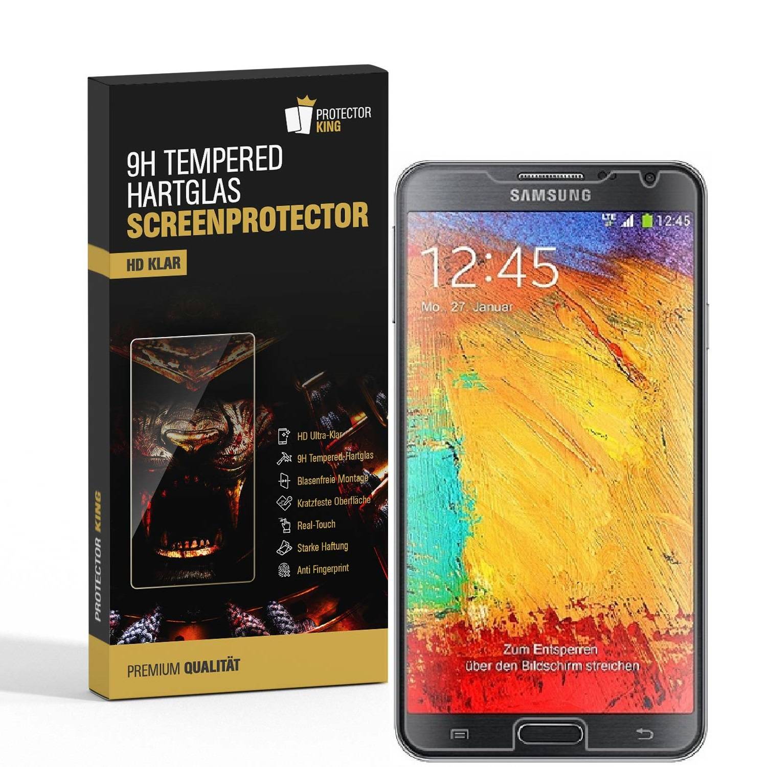2x 9H Hartglasfolie für Samsung Galaxy Note 3 Panzerfolie Displayglas HD KLAR Panzerglas Schutzfolie