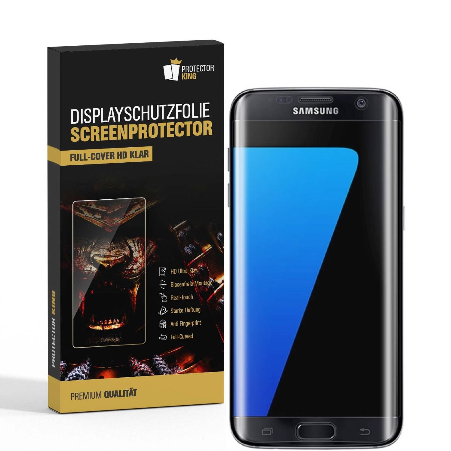 1x Displayfolie für Samsung Galaxy S7 FULL-COVER Displayschutzfolie HD KLAR