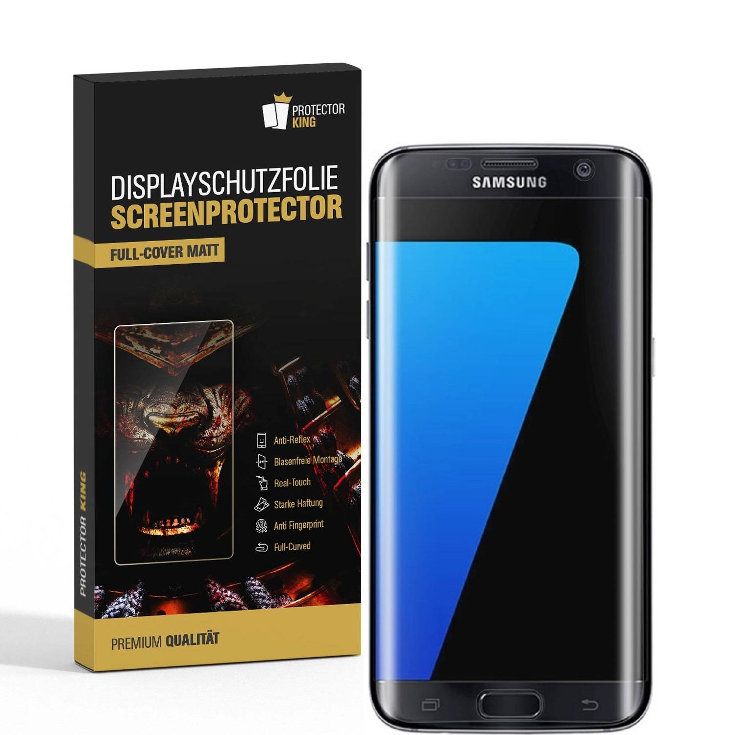 2x Displayfolie für Samsung Galaxy S7 FULL-COVER Displayschutzfolie Display MATT