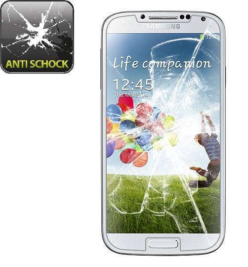 3x Panzerfolie für Samsung Galaxy S4 ANTI-SCHOCK Handy Displayschutzfolie KLAR