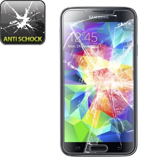 2x Panzerfolie für Samsung Galaxy S5 ANTI-SCHOCK Displayschutzfolie Folie MATT