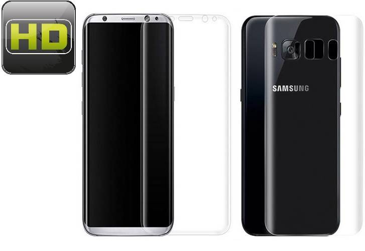 6x Displayschutzfolie für Samsung Galaxy S8 FULL COVER Displayfolie HD KLAR FB