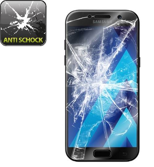 1x 9H Nano-Glass für Samsung Galaxy A3 2017 FULL COVER 3D KLAR Anti-Shock Anti-Bruch Anti-Stoß Anti-Schmutz Panzernanoglas Displayschutz Schutzfolie